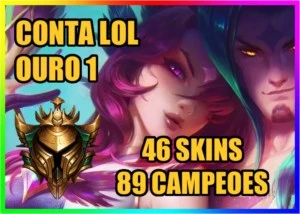 CONTA LOL 🌟 OURO 1🌟 46 SKINS 🌟 89 CAMPEOES - League of Legends