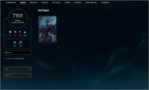 Conta com 780 skins - League of Legends LOL