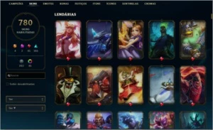 Conta com 780 skins - League of Legends LOL