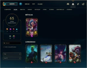 d1, 65 skins, all champ, tem skins e icones dsd season 3 - League of Legends LOL