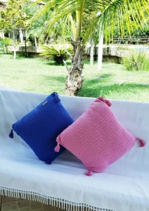 Capa de Almofada em Crochê Dupla Face Básica - Artesanato e Personalizados