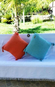 Capa de Almofada em Crochê Dupla Face Básica - Artesanato e Personalizados