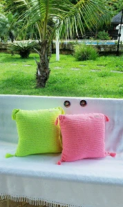 Capa de Almofada em Crochê Dupla Face Básica - Artesanato e Personalizados