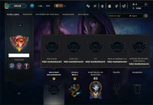 Unranked com 45 Champs e 8 Skins - League of Legends LOL