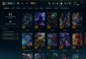 Unranked com 45 Champs e 8 Skins - League of Legends LOL