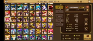 Summoners War Euro com Narsha Barbara Triple Slayer Alice