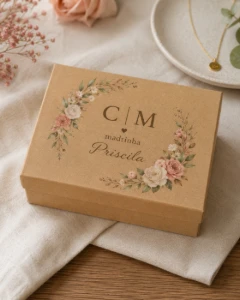 Caixa Organizadora em MDF Cru 25x25x8