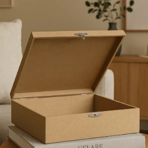 Caixa Organizadora em MDF Cru 25x25x8 - Artesanato e Personalizados