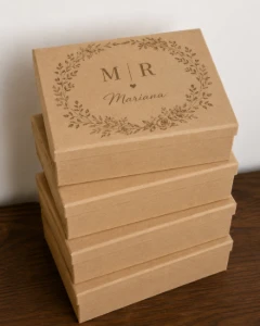 Caixa Organizadora em MDF Cru 25x25x8 - Artesanato e Personalizados