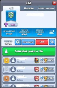 Clã Clash Royale Ativo E Bem Evoluido