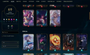 Conta LoL 69 Skins, Passe de batalha ativo, MMR Alto - League of Legends
