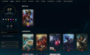 Conta LoL 69 Skins, Passe de batalha ativo, MMR Alto - League of Legends