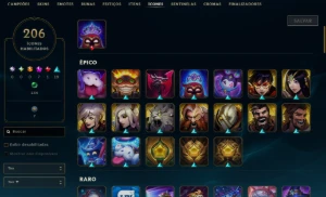 Conta LoL 69 Skins, Passe de batalha ativo, MMR Alto - League of Legends