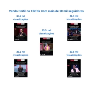 Vendo Perfil no TikTok com mais de 10 mil Seguidores - Redes Sociais
