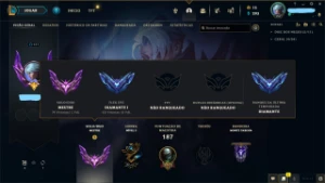Conta mestre na soloq e diamante 1 na flex - League of Legends LOL