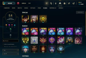 Diamante 1 com 40 Champs e 6 Skins - League of Legends LOL
