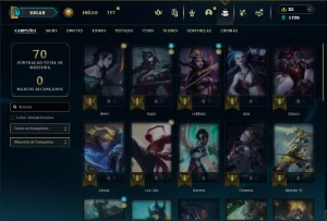 Esmeralda 3 com 35 Champs e 9 Skins - League of Legends LOL