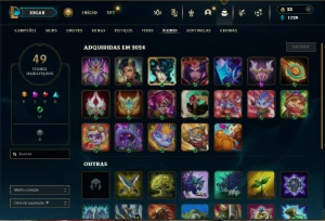 Esmeralda 3 com 35 Champs e 9 Skins - League of Legends LOL