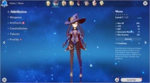 Contas AR7 -  Mona - Venti - Qiqi - 4 Estrelas 1o banner - Genshin Impact