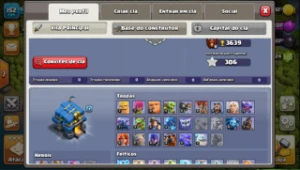 Conta Clash Of Clans CV 12 Forte Muitas Gemas