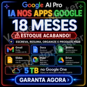 Google AI Pro 18m + 5TB + FLOW + Google Pics | 30d Garantia - Inteligência Artificial