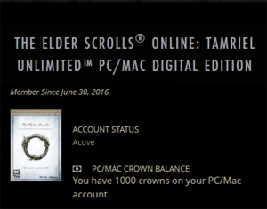 THE ELDER SCROLLS® ONLINE: TAMRIEL UNLIMITED™ PC/MAC DIGITAL