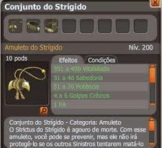 Conjunto Strigido (Spiritia) - Dofus