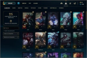 Conta platina 3 baratinha com 30 champs e 1 skin - League of Legends LOL