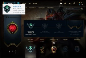 Conta platina 3 baratinha com 30 champs e 1 skin - League of Legends LOL