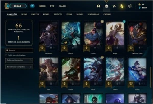 Conta Bronze 3 com 43 Champs e 24 Skins + 1 Fragmento - League of Legends LOL