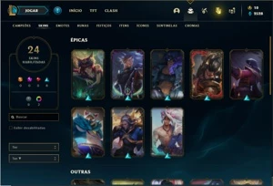 Conta Bronze 3 com 43 Champs e 24 Skins + 1 Fragmento - League of Legends LOL