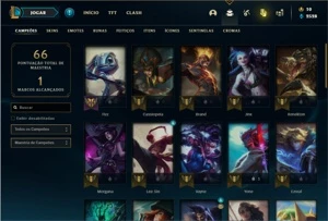 Conta Bronze 3 com 43 Champs e 24 Skins + 1 Fragmento - League of Legends LOL