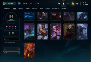 Conta Bronze 3 com 43 Champs e 24 Skins + 1 Fragmento - League of Legends LOL