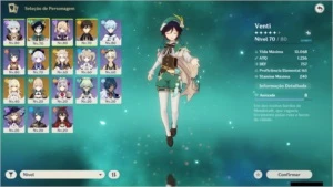 AR50 Venti + Zhongli + Qiqi C1 + Albedo + Jean - Benção - Genshin Impact