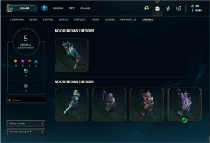 Conta prata 2 com 114 Champs e 98 Skins + 331k de Yasuo - League of Legends LOL