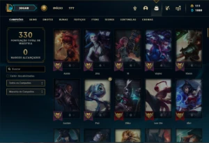 Conta prata 1 com 130 Champs e 100 Skins - League of Legends LOL