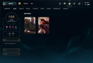 Conta prata 1 com 130 Champs e 100 Skins - League of Legends LOL