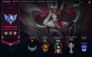 114 Skins(C/ Ultimate E Prestígio) Passe Ativo Honra5 Lvl267 - League of Legends LOL