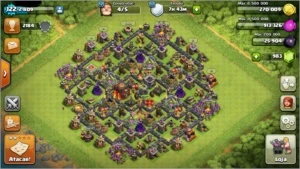 Clash of Clans CV10, com defesa ful CV9