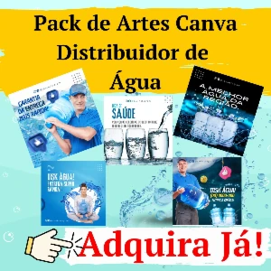 Pack Canva para Distribuidora de Água com 30 Artes