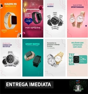 22 Artes Para Relojoaria Editáveis Photoshop + Png - Serviços Digitais
