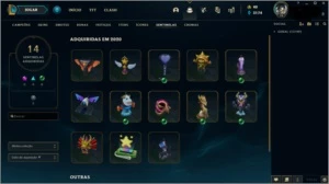 Conta RIOT - LOL Platina IV 147 skins. VALORANT Varias skins - League of Legends