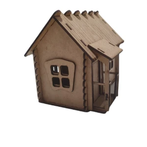 Mini Casinha da fazenda com banco, arvore e balanço MDF... - Artesanato e Personalizados