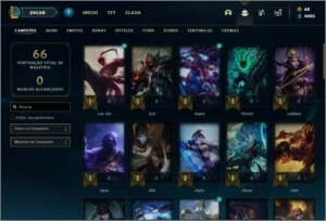 Conta unranked com 13 skins e 51 champs - League of Legends LOL