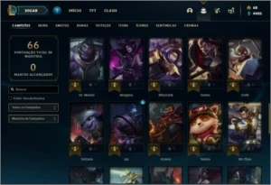 Conta unranked com 13 skins e 51 champs - League of Legends LOL