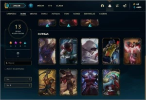 Conta unranked com 13 skins e 51 champs - League of Legends LOL