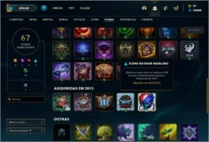 Conta urnanked com 118 champs e 109 skins + KAYLE JUIZA - League of Legends LOL