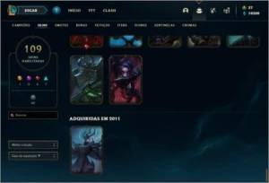 Conta urnanked com 118 champs e 109 skins + KAYLE JUIZA - League of Legends LOL