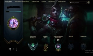 Platina 4 smurf 2,7k de el e skins no inventario - League of Legends LOL