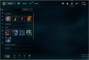 Platina 4 smurf 2,7k de el e skins no inventario - League of Legends LOL